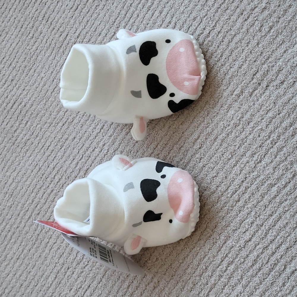Baby cow slippers